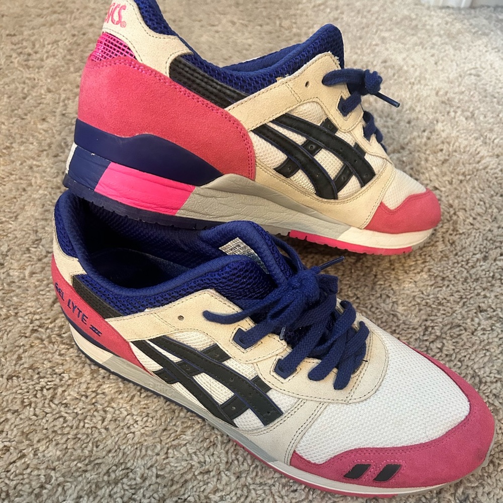 Asics Blue and Pink Sneakers